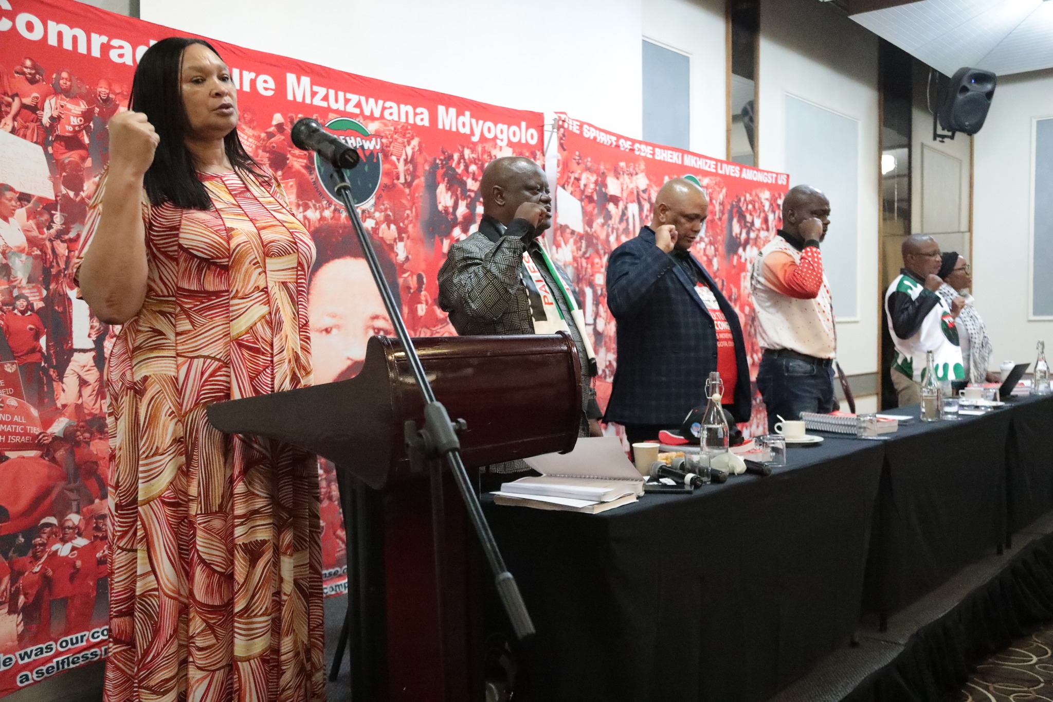 NEHAWU National Office Bearers during the NEC